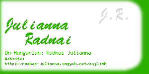 julianna radnai business card